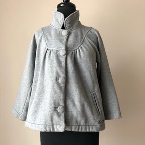 Billabong Gray Caplet Cropped Sweater Coat